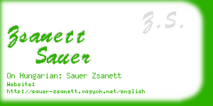 zsanett sauer business card
